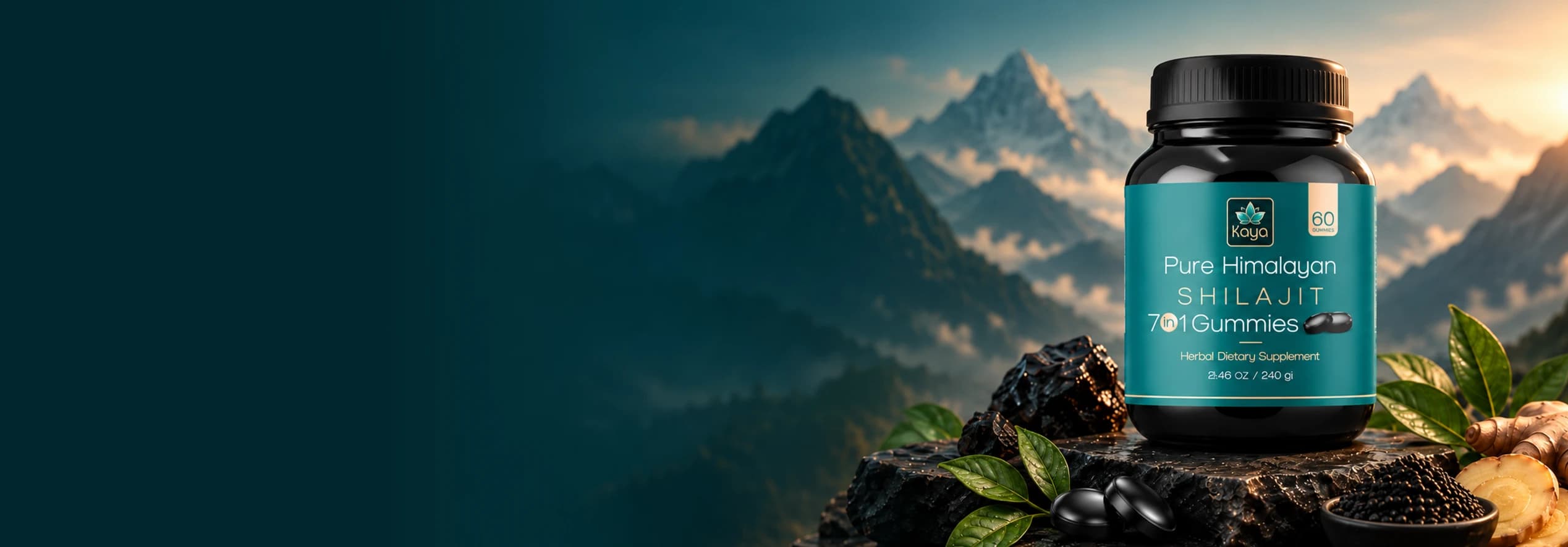 Kaya Pure Pure Himalayan Shilajit 7-in-1 Gummies — Energy support, vitality boost, daily wellness.