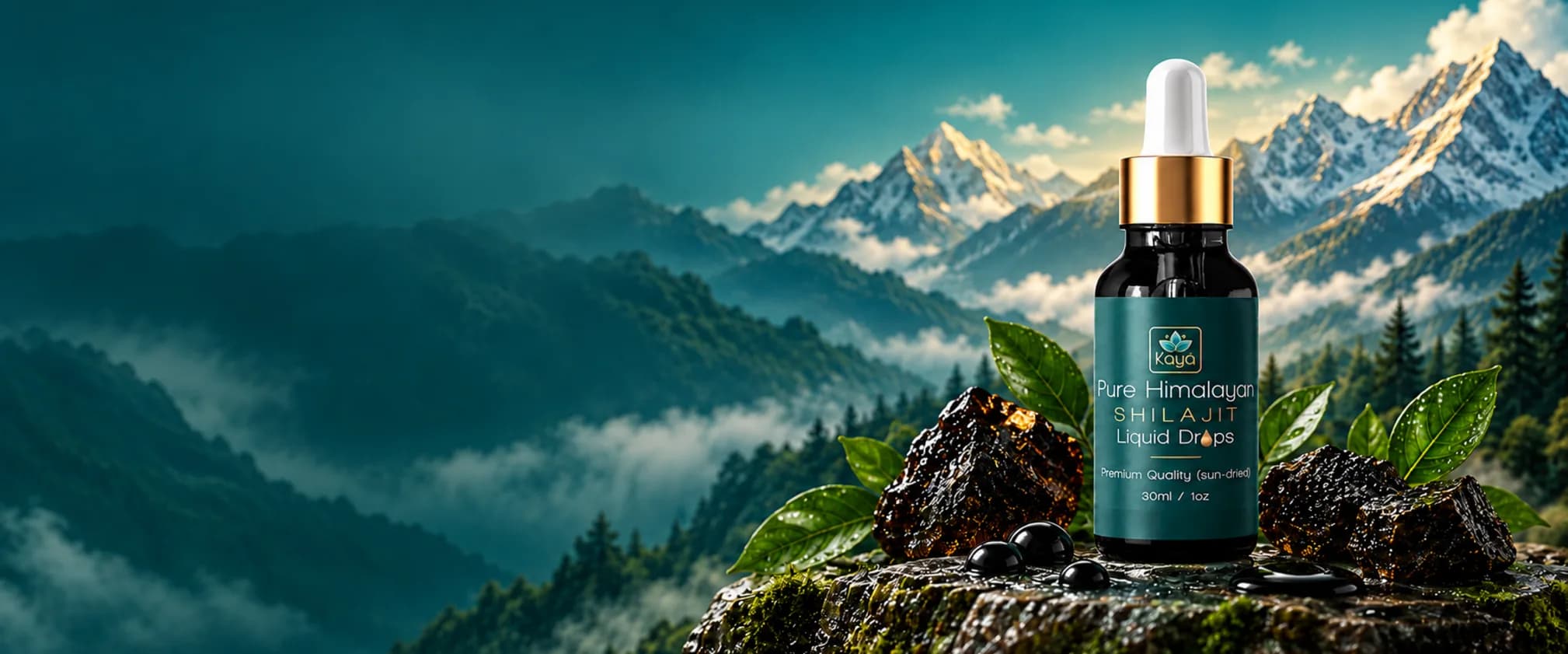 Kaya Pure Pure Himalayan Shilajit Drops — Liquid support for your daily wellness ritual.