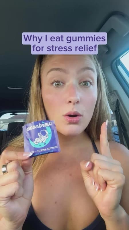 Customer sharing stress relief gummy routine