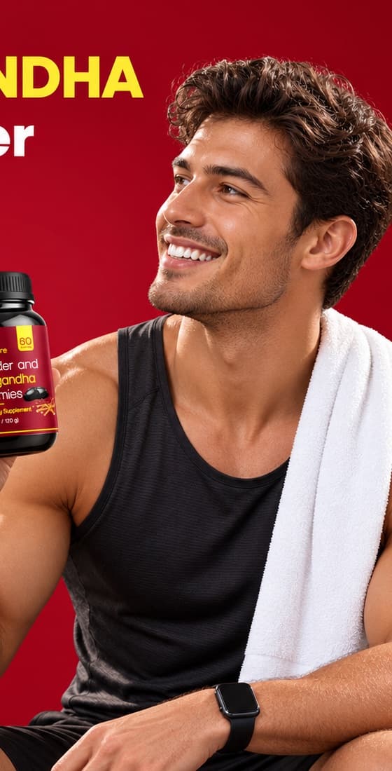 Athlete holding Kaya Pure Apple Cider and Ashwagandha Gummies